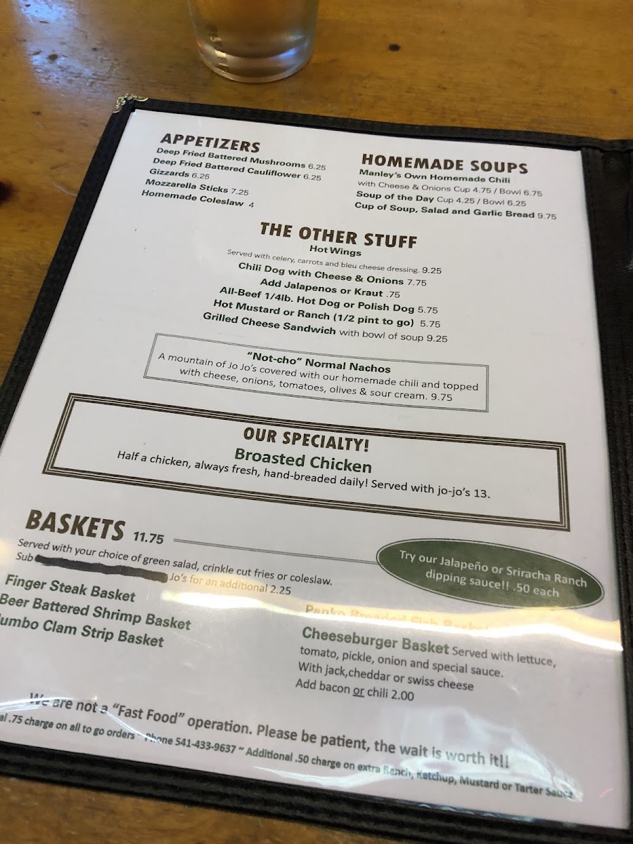 Manley's Tavern Menu - Image 5